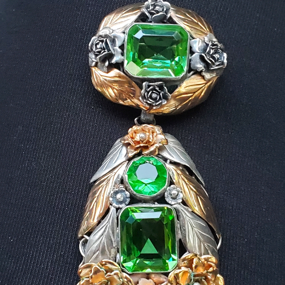 Rare! Vtg. 1940's Hob 1/20 14k Sterling Brooch Pin Signed